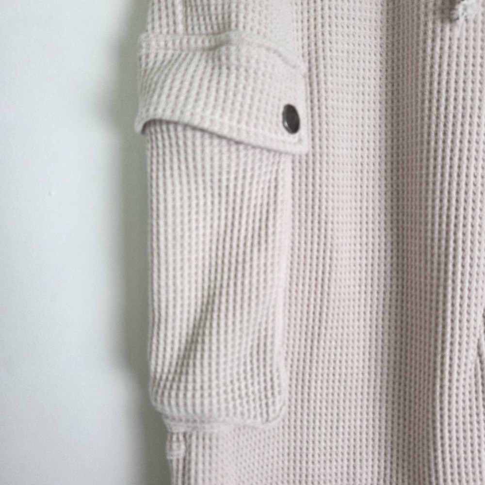 POL Pants Womens Large Waffle Knit Cargo Jogger Slouchy Baggy Lounge Comfy Pant - Picture 3 of 10